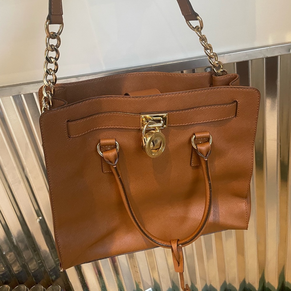 Michael Kors Leather Large Hamilton North South tote
